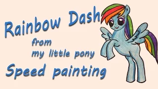 MLP Rainbow Dash My little pony speed painting time lapse drawing