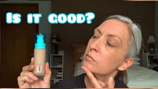 Uoma Flawless IRL Skin Perfecting Foundation review demo first impression over 40 makeup