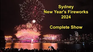 Sydney 2024 New Year's Fireworks (Complete)—View from Goat Island