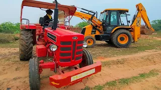 JCB 3dx Eco Loading Mud Mahindra 275 Tractor with Trolley | Jcb video | Tractor video #jcb #tractor