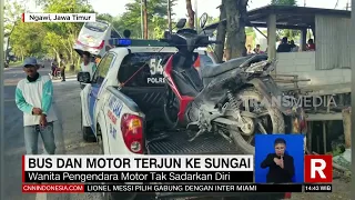 Bus Dan Motor Terjun Ke Sungai | REDAKSI (08/06/23)