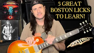 5 Great Boston Riffs To Learn - Peace Of Mind,Hitch A Ride,Smokin,More Than A Feeling,R N R Band