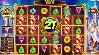 GATES OF OLYMPUS🔱 HIT GREEN DAIMONDS and RINGS with X27 MULTIPLIER BIG TUMBLE WIN BONUS BUY SLOT