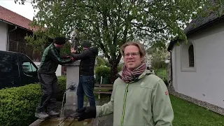 Restaurierte Brunnenfiguren in  Obermieming