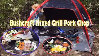 Bushcraft Mixed Grill Pork Chop - Campfire Outdoor Cooking