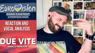 Marco Mengoni - Due Vite ITALY EUROVISION - VOCAL COACH REACTION AND VOCAL ANALYSIS #eurovision