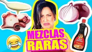 PROBANDO MEZCLAS RARAS DE COMIDA! RETO SandraCiresArt Food Challenge