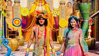 🎊💐🙏Holi celebration radhakrishna sho on set 💐🙏🎊