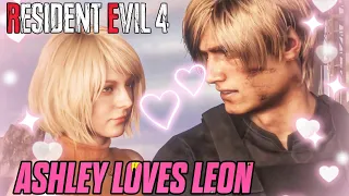 Ashley Has a Crush on Leon All Scenes | Leon's Reaction on Ashley Flirting Resident Evil 4 Remake