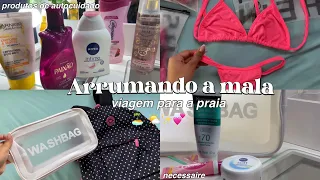 ARRUMANDO A MALA PARA A PRAIA 🏝️ | necessaire, biquíni, protetor solar