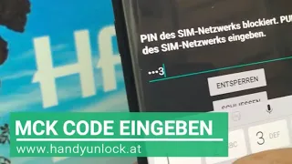 SIM Netzwerks blockiert PUK Des SIM Netzwerks eingeben