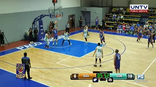 Offensive rebound and a put back by Ramos of Senate Defenders