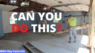 Pouring Concrete OVER Concrete (New Garage Floor over The Old One)