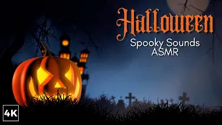 🎃👻🍁Spooky Halloween Sounds - Wind Rustling, Crackling, Wolf Howling