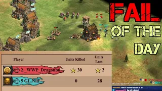 Units Killed: 0 - Units Lost: 28 | AoE2 - Fail of the Day #38