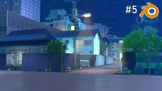 Blender anime style environment modelling time lapse #5