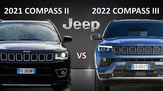 All-New 2022 Jeep Compass III vs 2021 Jeep Compass II | See the difference