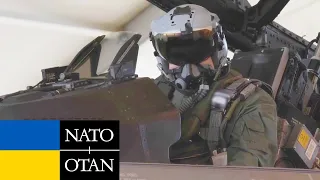 NATO. Ukrainian pilots train on F-16 fighter jets in Denmark.