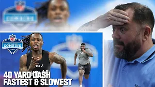 BRITS React to Top 10 Fastest & Slowest 40-Yard Dash Times from the 2024 NFL Combine