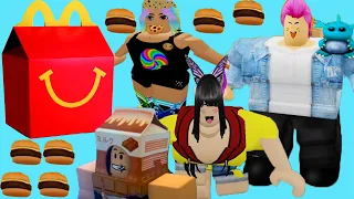 We Eat Weird Fast Food ( Friends Play Roblox )