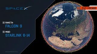 ŽIVĚ:  Falcon 9 (Starlink 6-14)