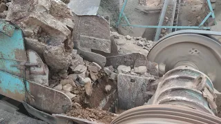 Super Giant Rock Crusher|Huge Stone Crushed|Mini Crusher|Quarry Primary Hazmeg Rubble Asmr Crusher