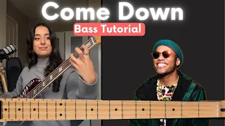 Come Down - Anderson .Paak | Bass Tutorial
