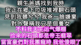 親生爸媽找到我時我正在鄉下垃圾堆裡翻石頭見到我髒兮兮 我爸一臉嫌棄 對外聲稱我只是個養女 不料顶级富豪都來請教我如何投資 #心書時光 #為人處事 #生活經驗 #情感故事 #唯美频道 #爽文