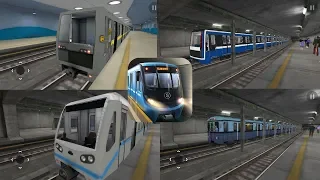 Парад поездов метро в игре "Subway Simulator 3D"