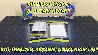 BIG GRADED ROOKIE AUTO PICK UP! + RIPPING PACKS & BREAK RECAP!