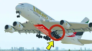 A380 Aircraft Emergency Landing With Broken Landing Gear [XP11]