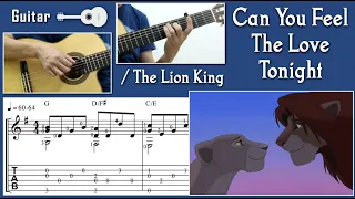 Can You Feel The Love Tonight / The Lion King (Guitar) [Notation + TAB]