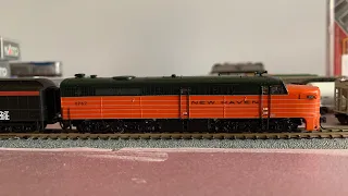 Running My N Scale New Haven Alco PA Locomotive