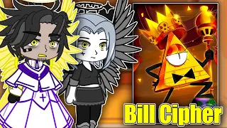 Hazbin Hotel Heaven React To Bill Cipher | Gravity Falls | Gacha react