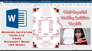DIY Elegant Invitation Template | How to make WEDDING INVITATION in Microsoft Word (MS Word)