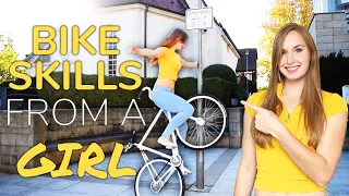 Bike SKILLS from a GIRL - with FAILS 🤭