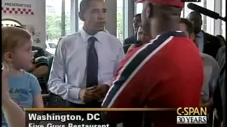 President Obama Stops for Lunch at Five Guys