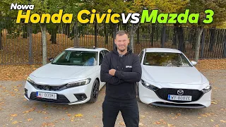 Nowa Honda Civic 2022 kontra Mazda 3