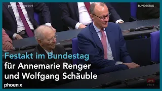 Festakt im Bundestag für Annemarie Renger und Wolfgang Schäuble am 15.12.22