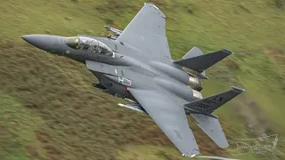 f-15e fighter jet with awesome sounds in the Mach Loop