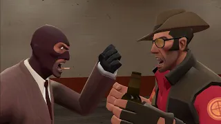 [15.ai/TF2] Spy doesn't like Sniper's Australian Beer and makes him quit his job
