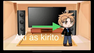 Baka and test react to aki as kirito from Sao (50 subscriber special)