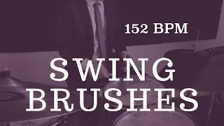 Jazz Drum Brushes Play Along - Medium Swing - 152 BPM