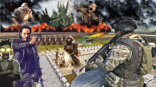 6.000.000 MORDOR ARMY ATTACKS COMMANDER JOHN WICK'S FORTRESS - Epic Battle Simulator 2 - UEBS 2