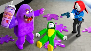 Police JJ Rescue Mikey From GRIMACE SHAKE | Maizen Roblox | ROBLOX Brookhaven 🏡RP - FUNNY MOMENTS
