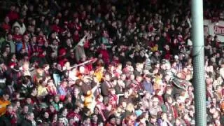 Bundesliga 2010-11: SC Freiburg - Werder Bremen (Freiburg Fans Singing)