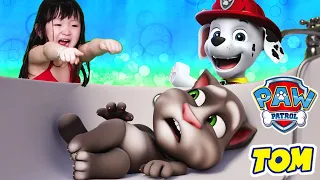 😸💥 PAW PATROL HIDE N SEEK Challenge with My Talking Tom 2 in Real Life and more Kate Stories 🏆