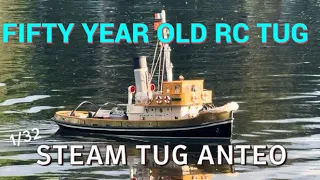 Steam Tug Anteo Fifty year old 1/32 scale radio control model