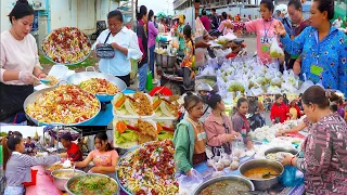 Cambodian Street Food , Breakfast and snacks for factory workers