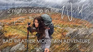 2 Nights Alone in the WILD : A Brutal Weather Solo Mountain Adventure